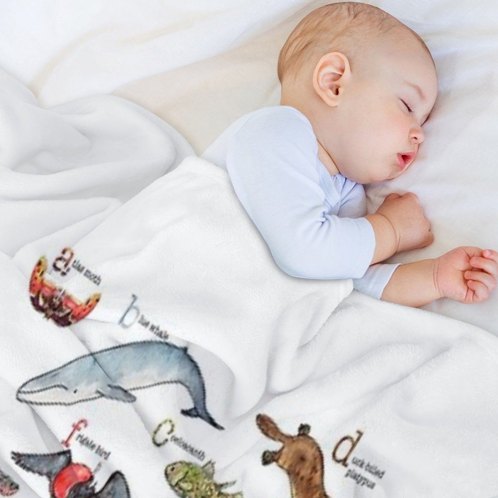 A to Z of Amazing Animals Eco-conscious Throw Blanket