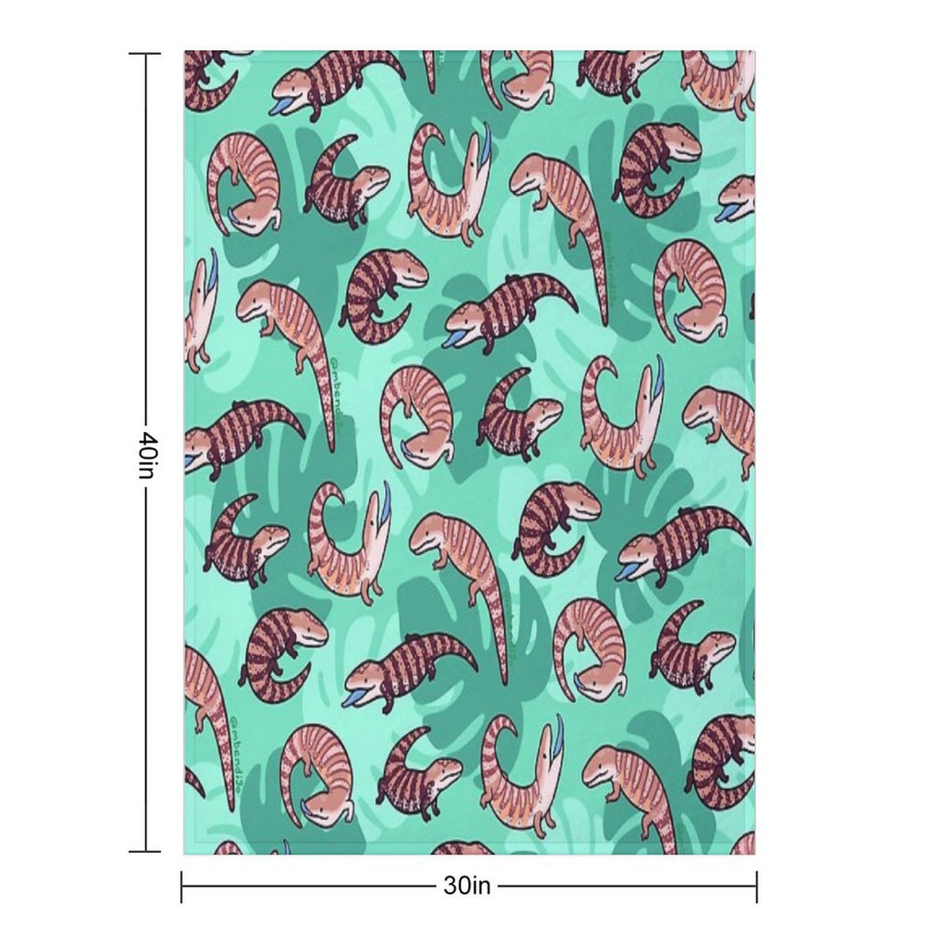 Blue Tongue Skink Lightweight Throw Blanket