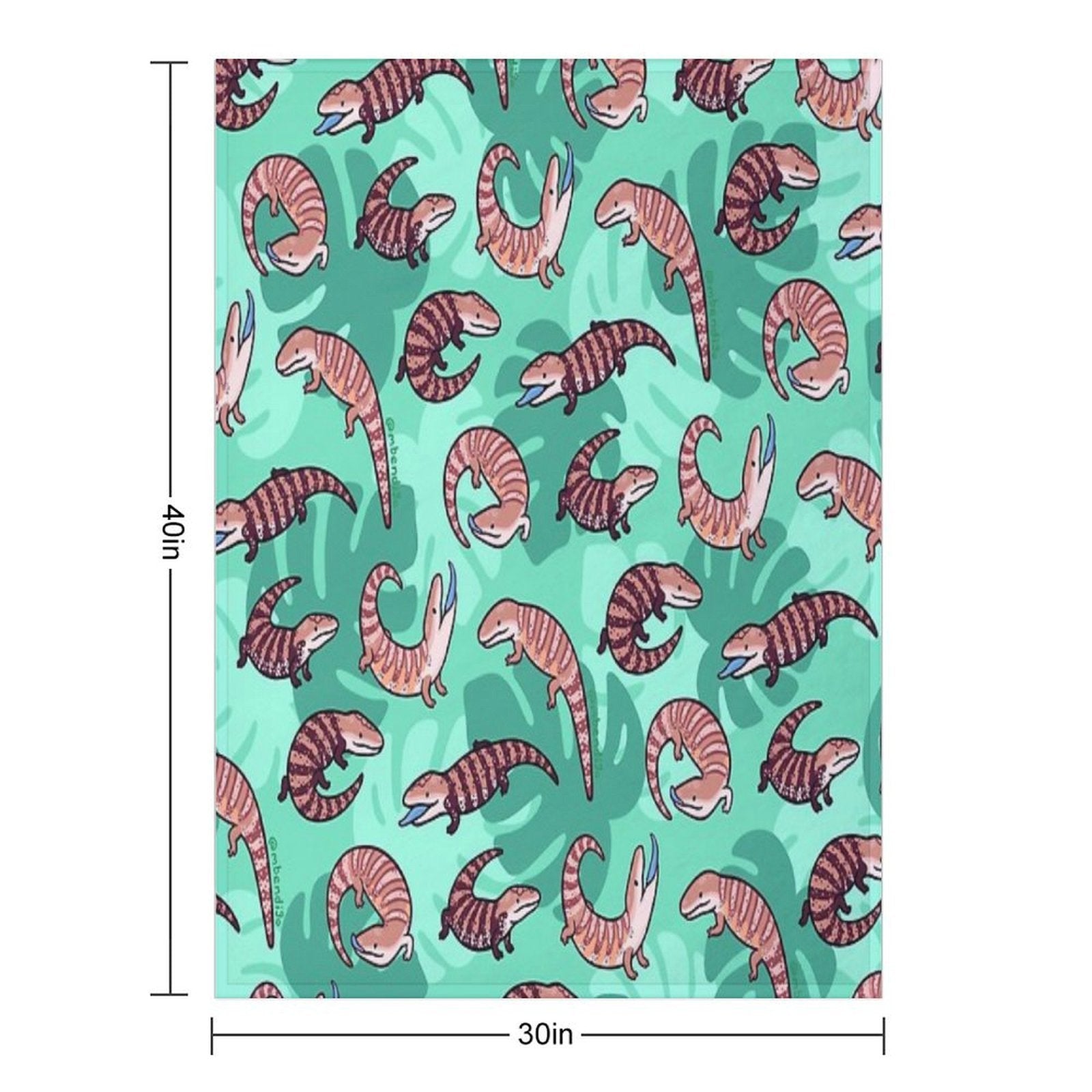 Blue Tongue Skink Lightweight Throw Blanket