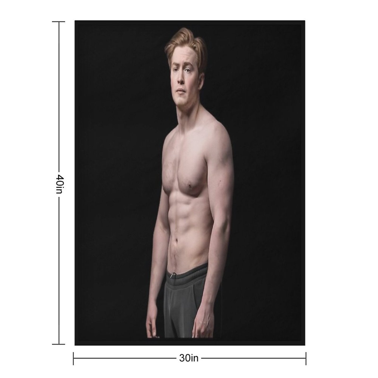 Kit Connor Shirtless  Hot Compact Throw Blanket