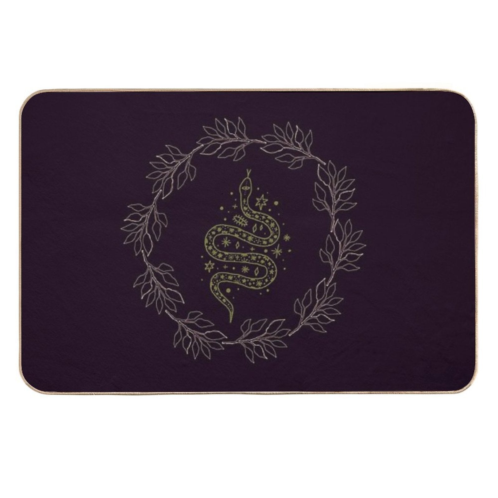 Green Witch Serpent And Wreath  Multi-Purpose Bath Mat