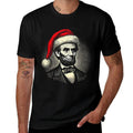 Christmas Abraham Lincoln Presidential Portrait Abe Lincoln  Rolled Sleeves T-Shirt