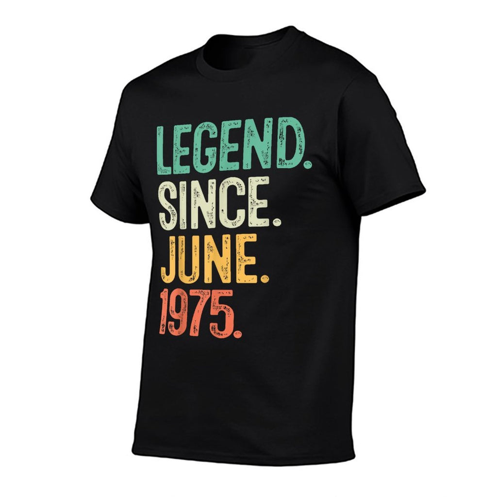 50 Years Old Gifts Legend June 1975 50th Birthday Men Women  Heathered Texture T-Shirt