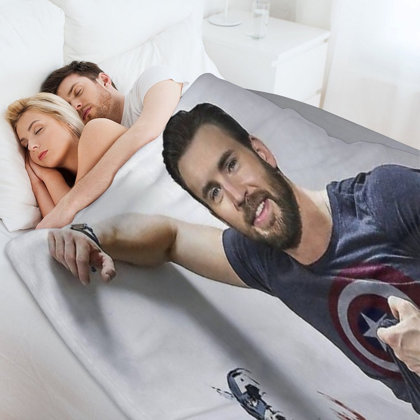 Chris Evans Wallpaper Travel-friendly Throw Blanket