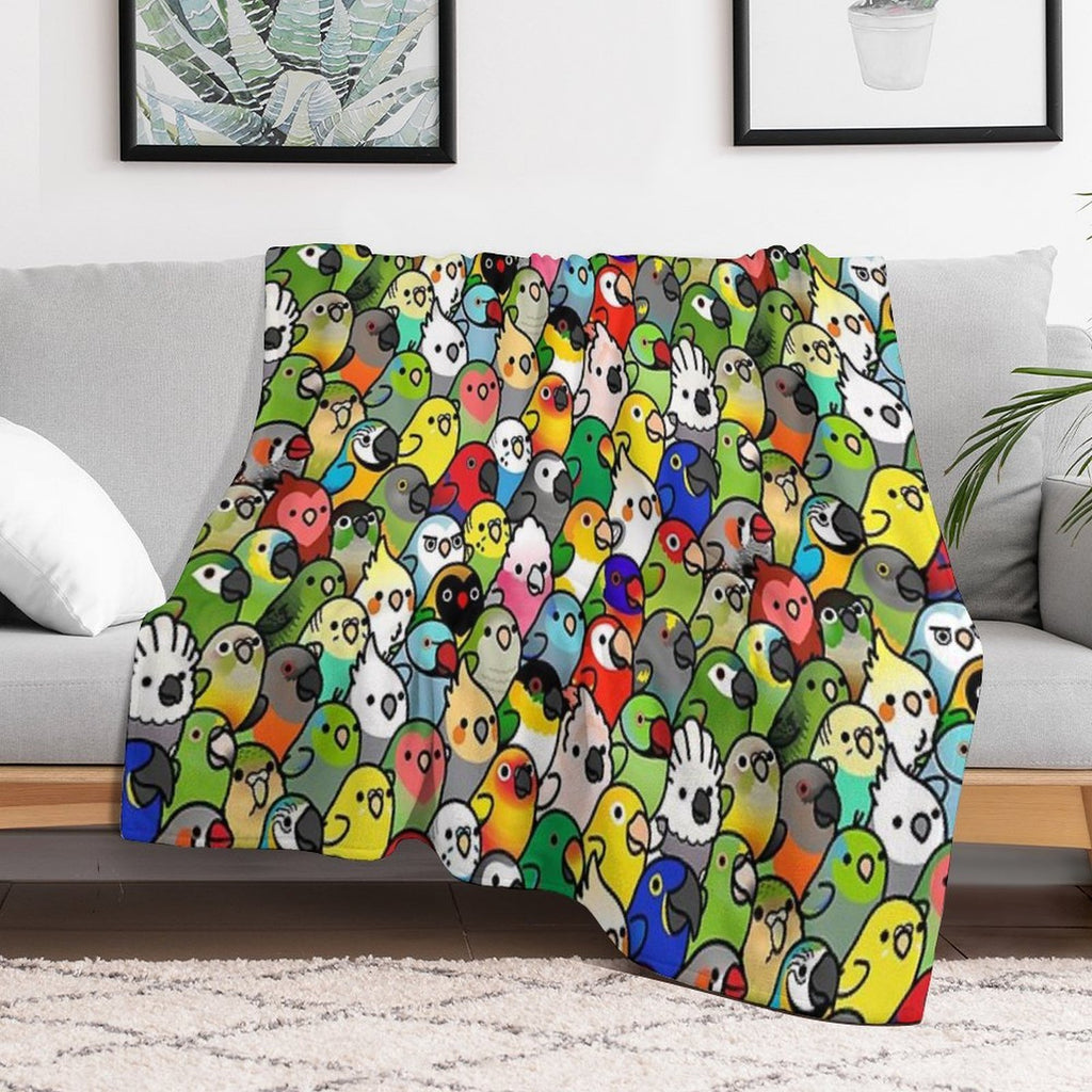 Everybirdy Pattern 2023 All-season Throw Blanket