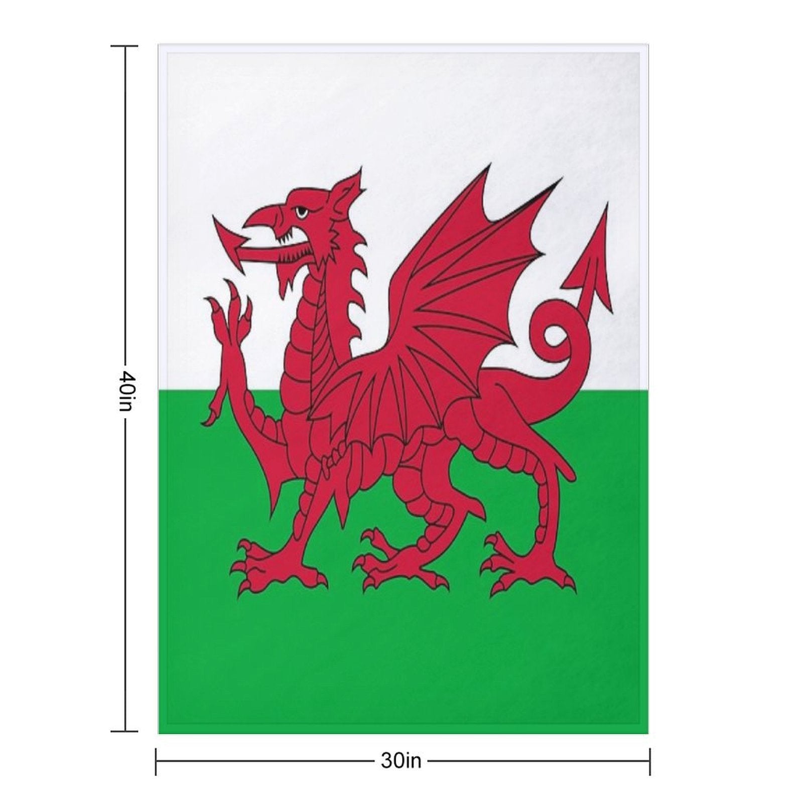 Welsh Flag of Wales Lightweight Throw Blanket