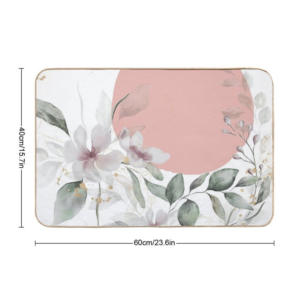 Romantic Flowers  Long-Lasting Bath Mat