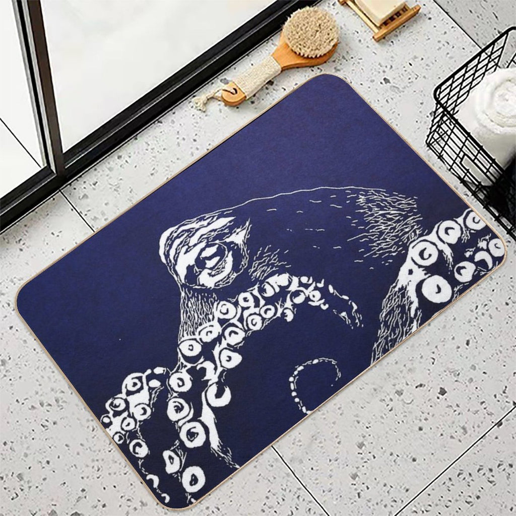 Blue Octopus  Anti-Trip Bath Mat
