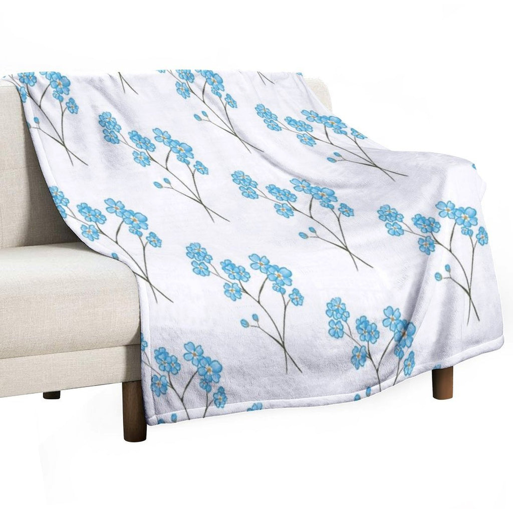 Forget Me Not Travel-friendly Throw Blanket