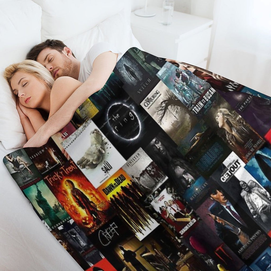 Horror Movie Posters 2000s - 2010s Shrink-resistant Throw Blanket