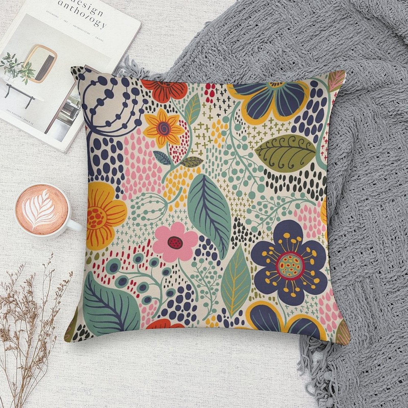 Secret Garden Soft Fade-Resistant Throw Pillow