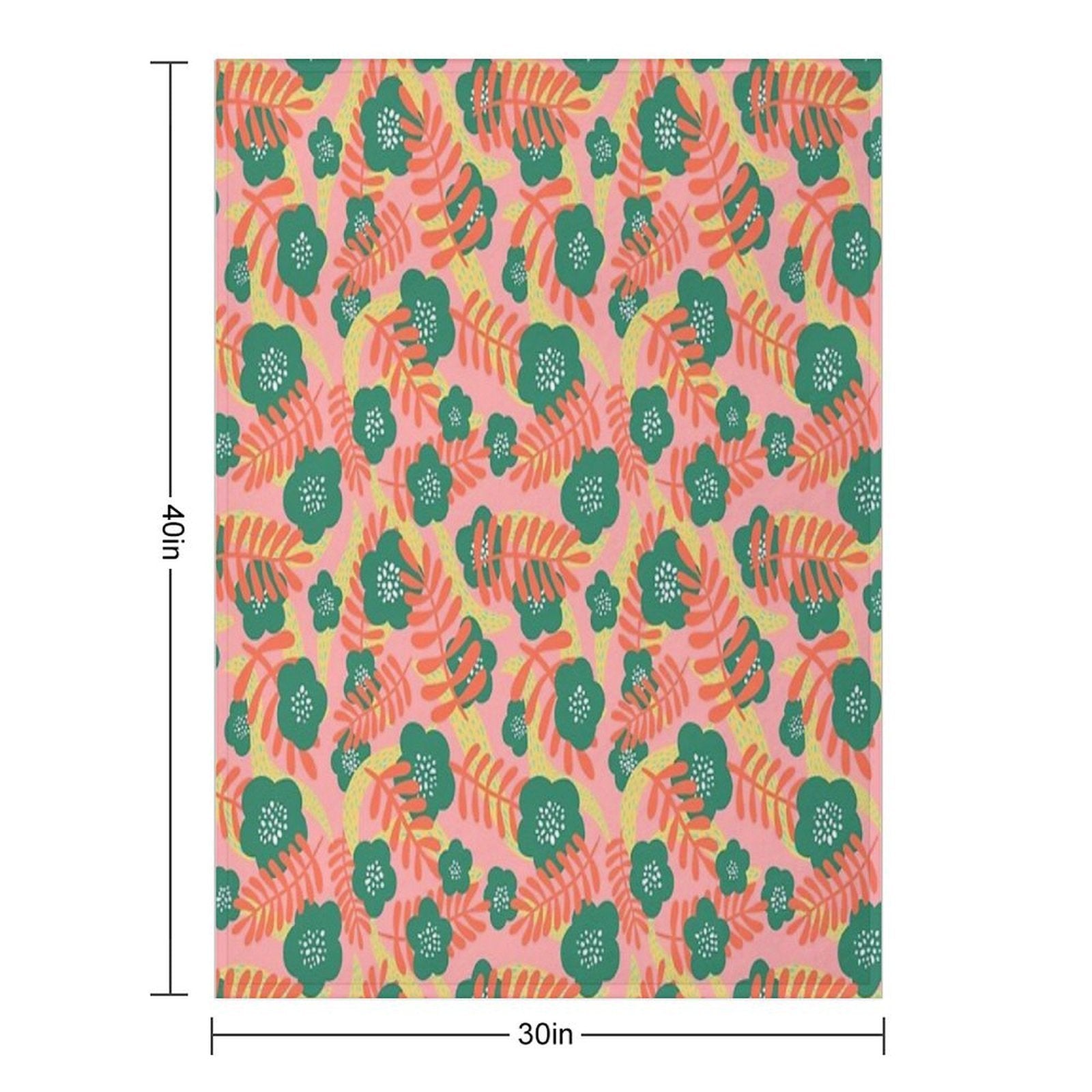 Bright Florals Wrinkle-free Throw Blanket