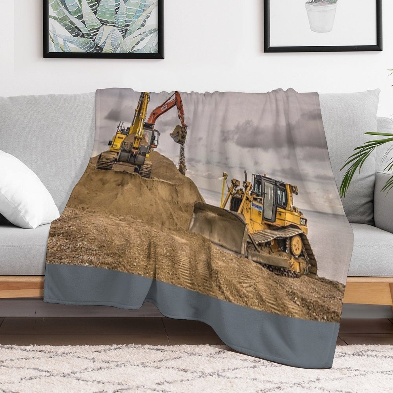 Digging And Dozing Anti-pilling Throw Blanket