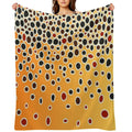 Brown Trout Skin Wrinkle-free Throw Blanket