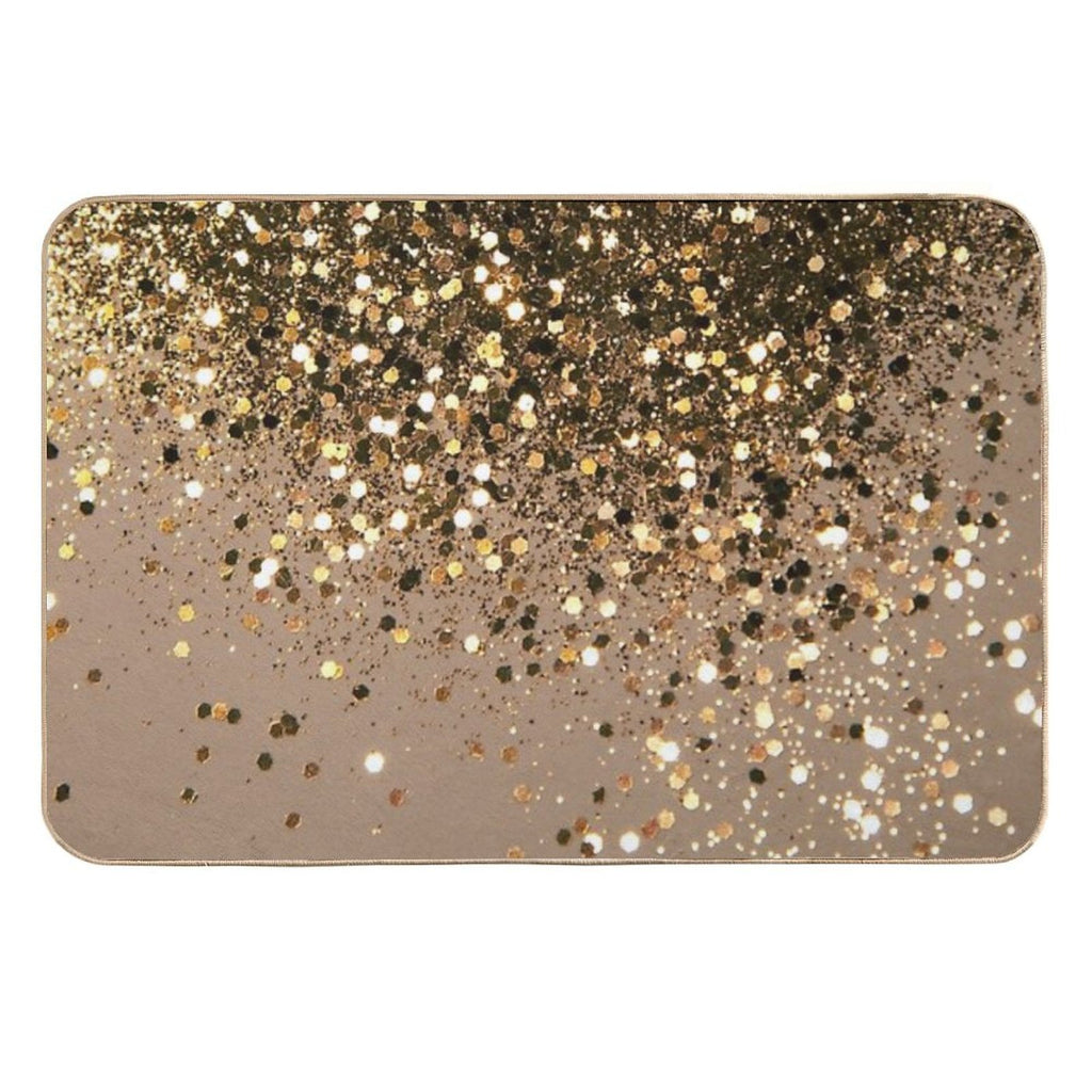 Gold Brown Glam #1 (Photo of Glitter Only - Not Reflective)  Eco-Friendly Bath Mat
