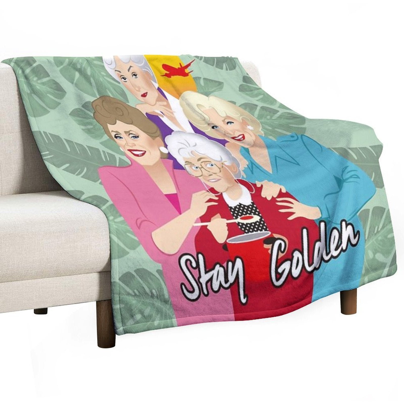 Stay Golden Sustainable Throw Blanket