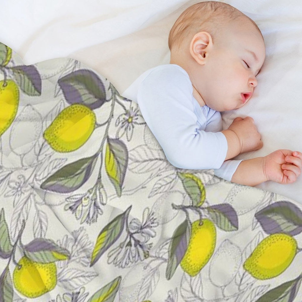 Lemon Pattern Gift-ready Throw Blanket