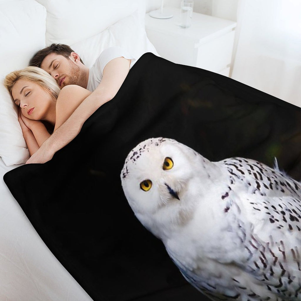 Majestic Winter Snowy Owl Durable Throw Blanket