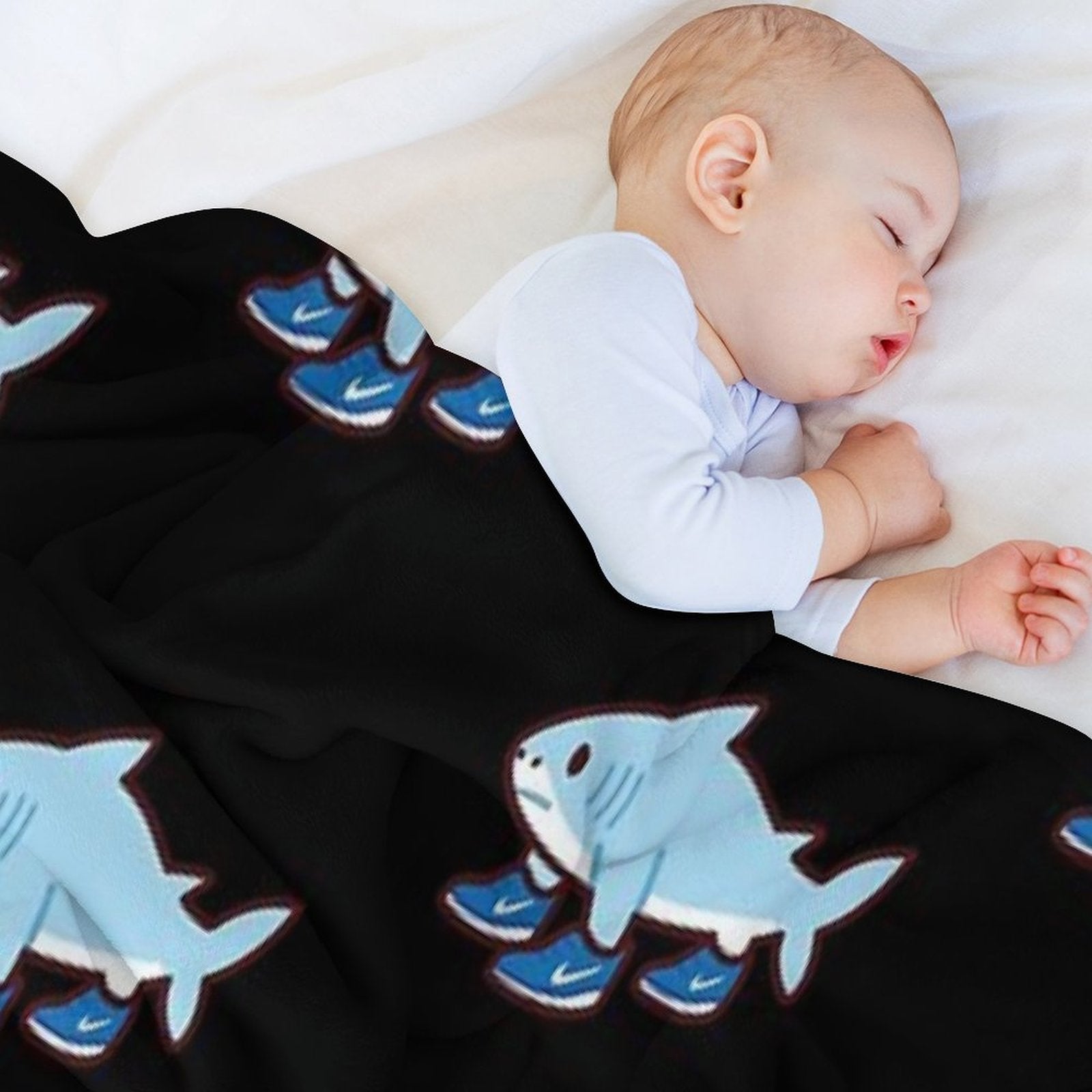 Cute Tralalero Tralala (Italian Brainrot) Shrink-resistant Throw Blanket