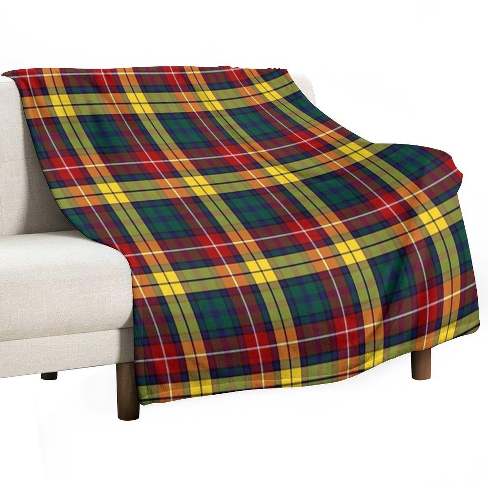 Buchanan Modern Hunting Tartan  Clan Buchanan  Cute Tartan Premium Throw Blanket