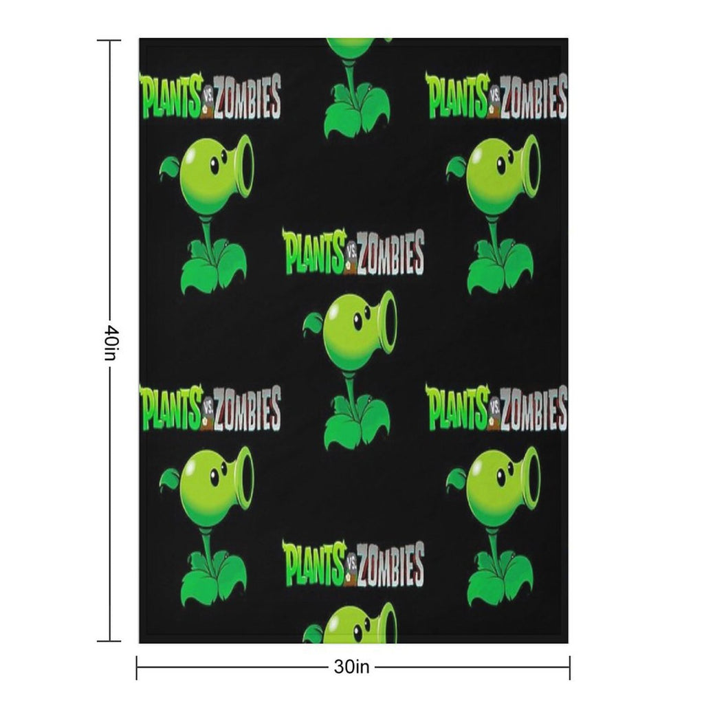 Peashooter Design  Plants Vs Zombies Versatility Throw Blanket