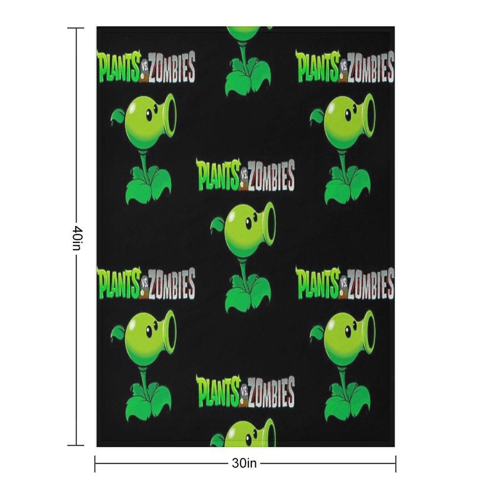 Peashooter Design  Plants Vs Zombies Versatility Throw Blanket