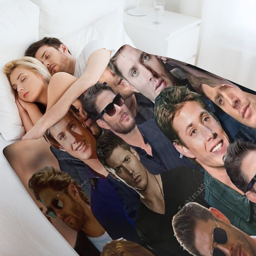 Jensen Ackles Photo Collage Comfort Throw Blanket