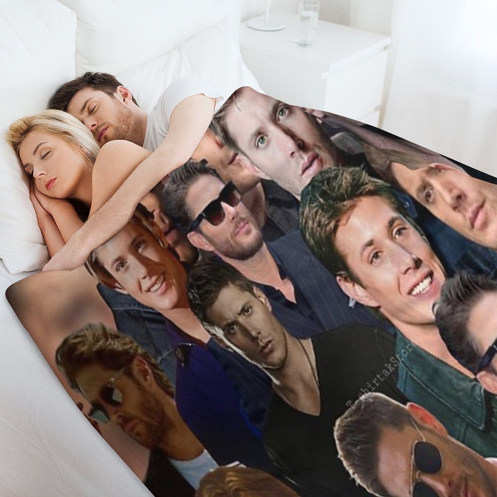 Jensen Ackles Photo Collage Comfort Throw Blanket