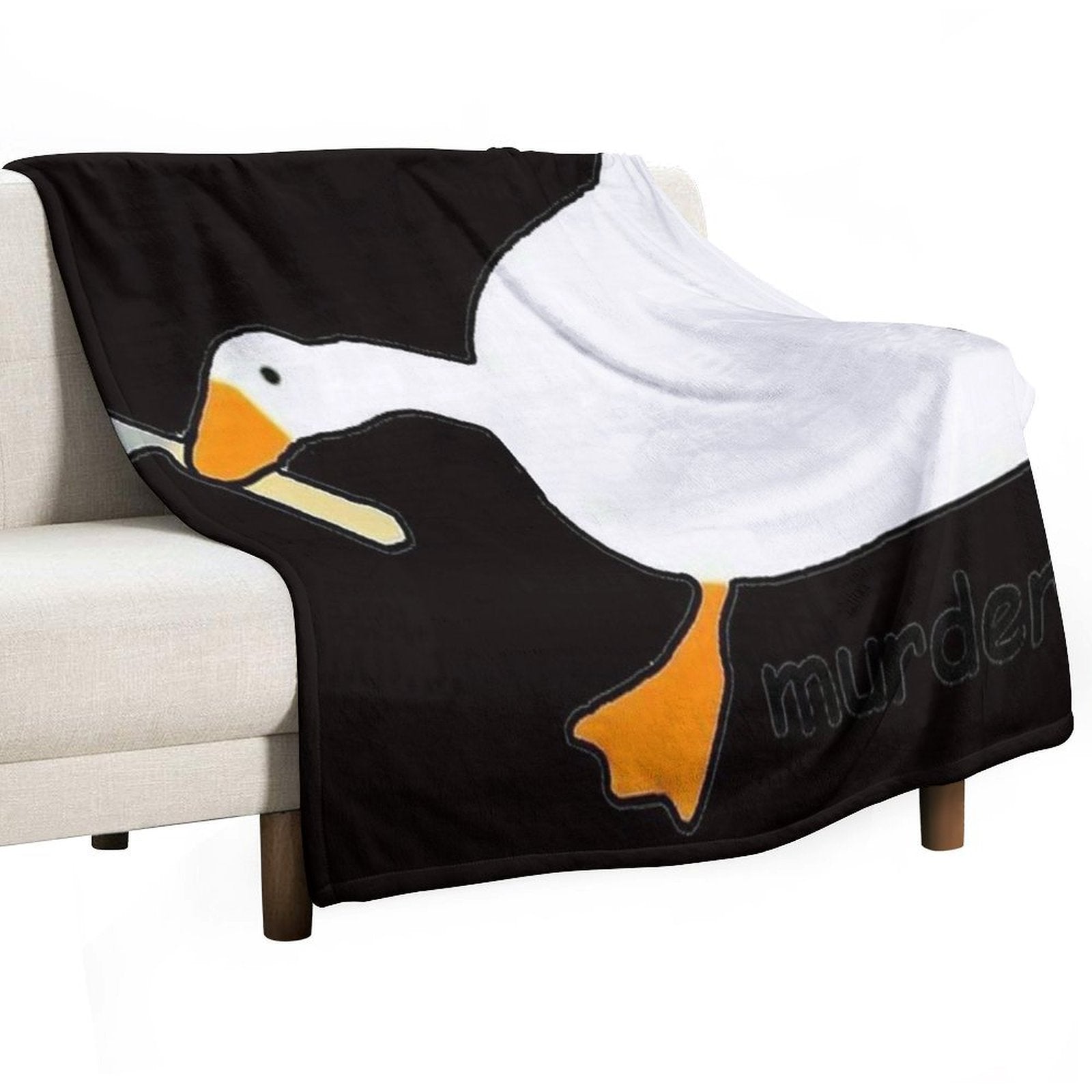 Goose Murder Wrinkle-free Throw Blanket