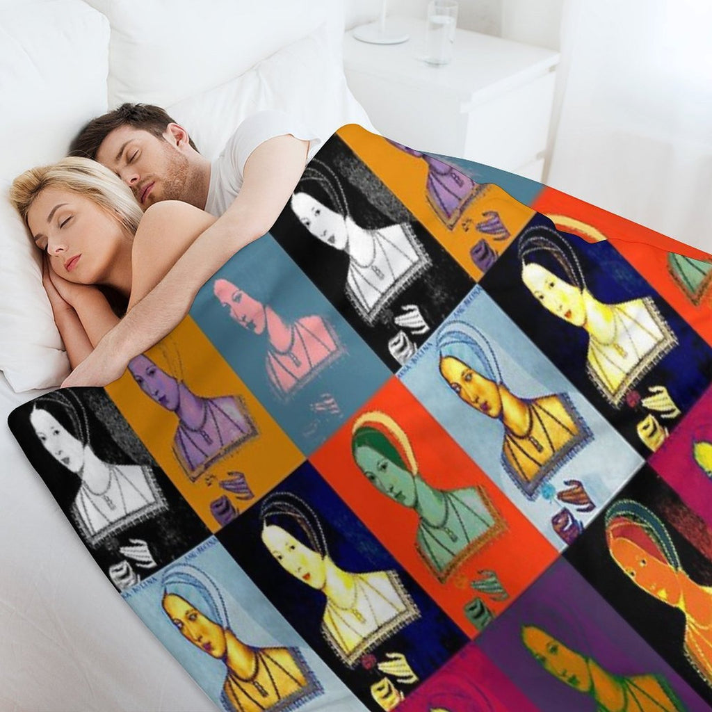 Anne Boleyn Pop Collection Machine-washable Throw Blanket