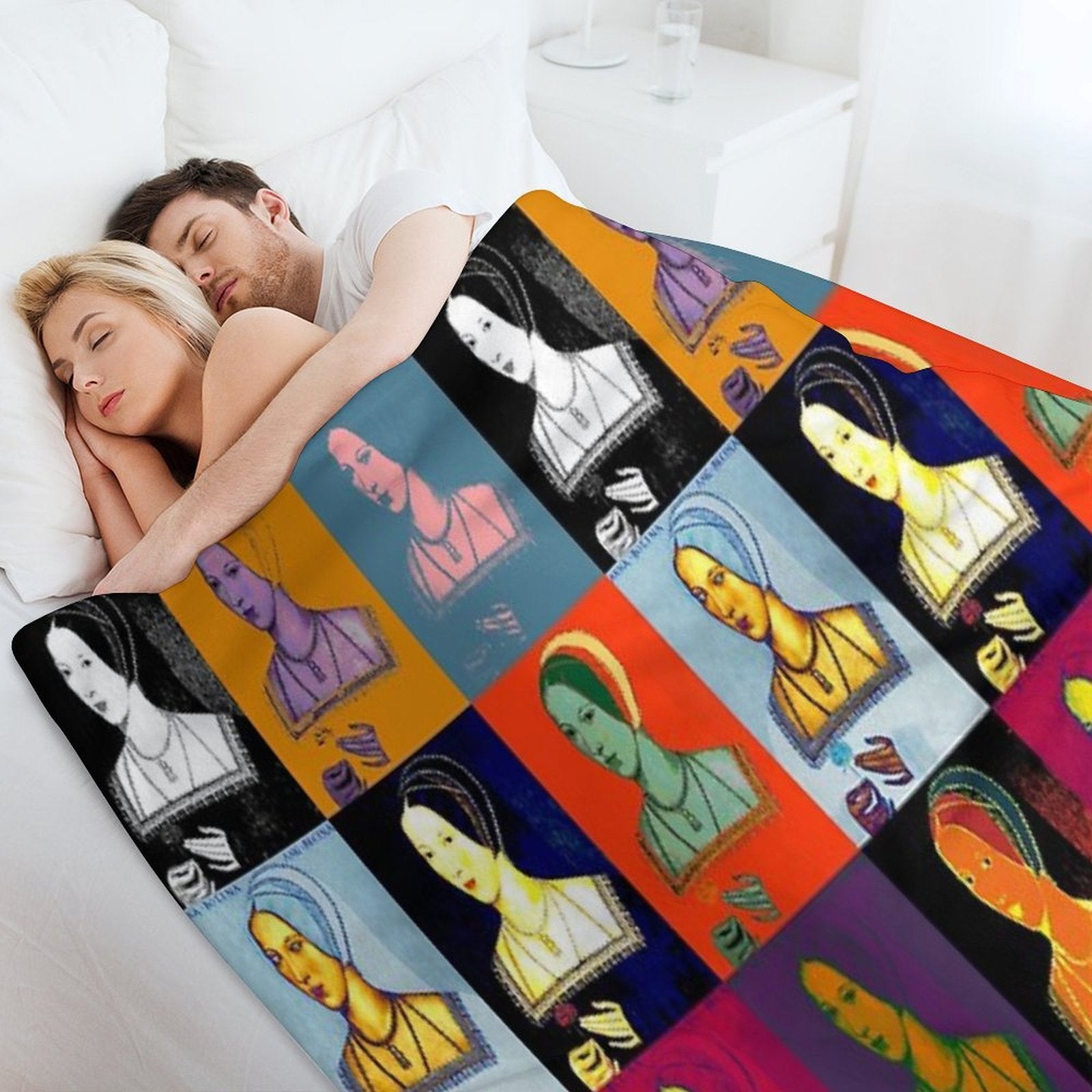 Anne Boleyn Pop Collection Machine-washable Throw Blanket