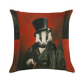 Victorian Mr Badger Soft High-Density Material Throw Pillow