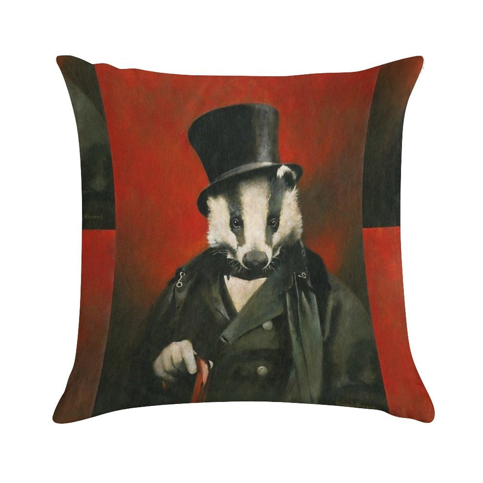 Victorian Mr Badger Soft High-Density Material Throw Pillow