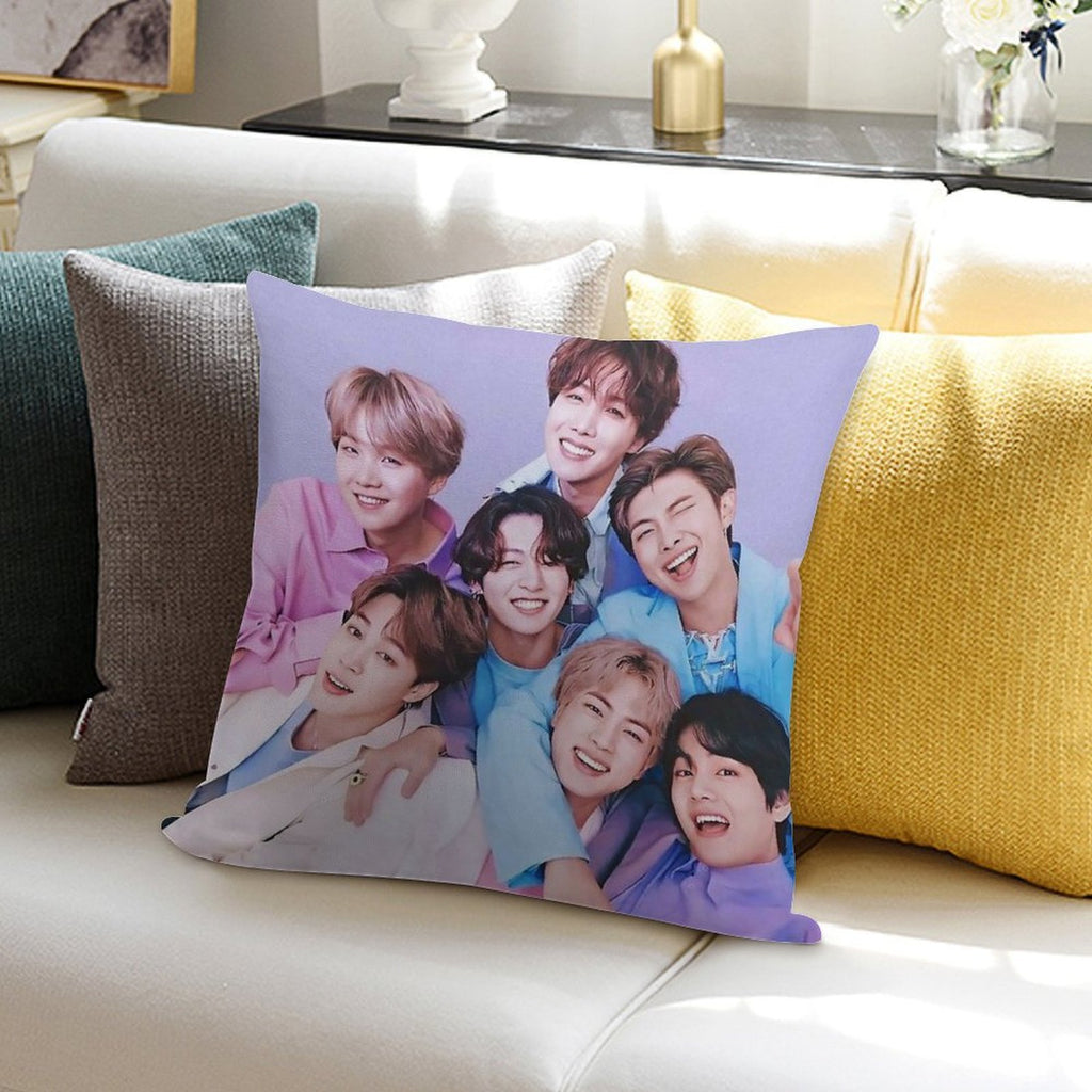 Vintage BTS Soft Ultra-Soft Texture Throw Pillow
