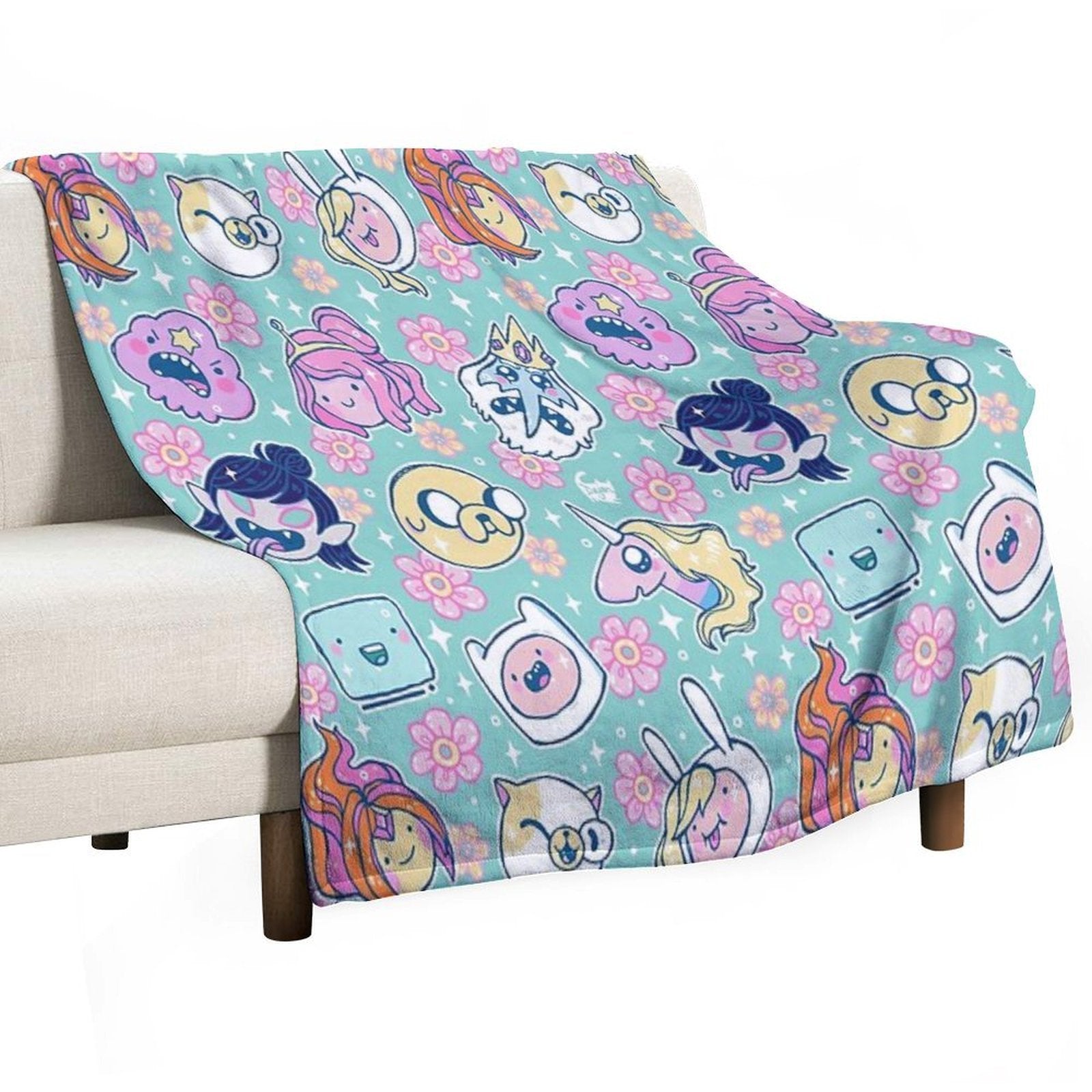 Adventure Time Friends 1 - REMASTERED - Machine-washable Throw Blanket