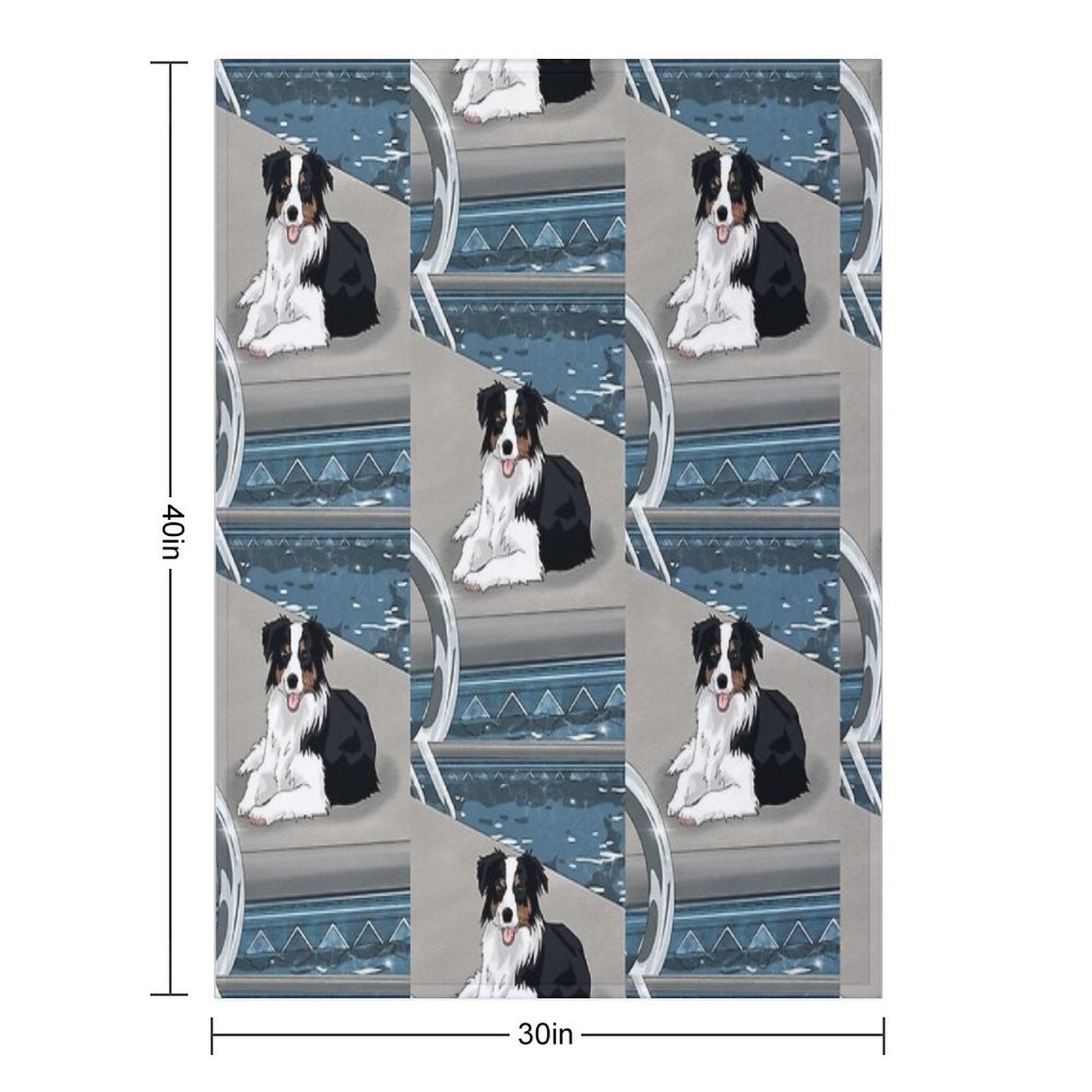 Dog by Pool Durable Throw Blanket