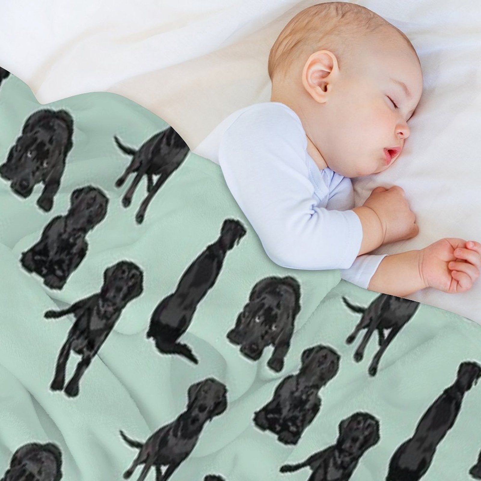 Black Labrador Travel-friendly Throw Blanket