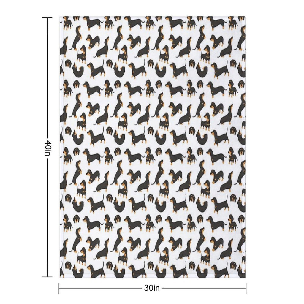 Cute Dachshund Dogs Durable Throw Blanket
