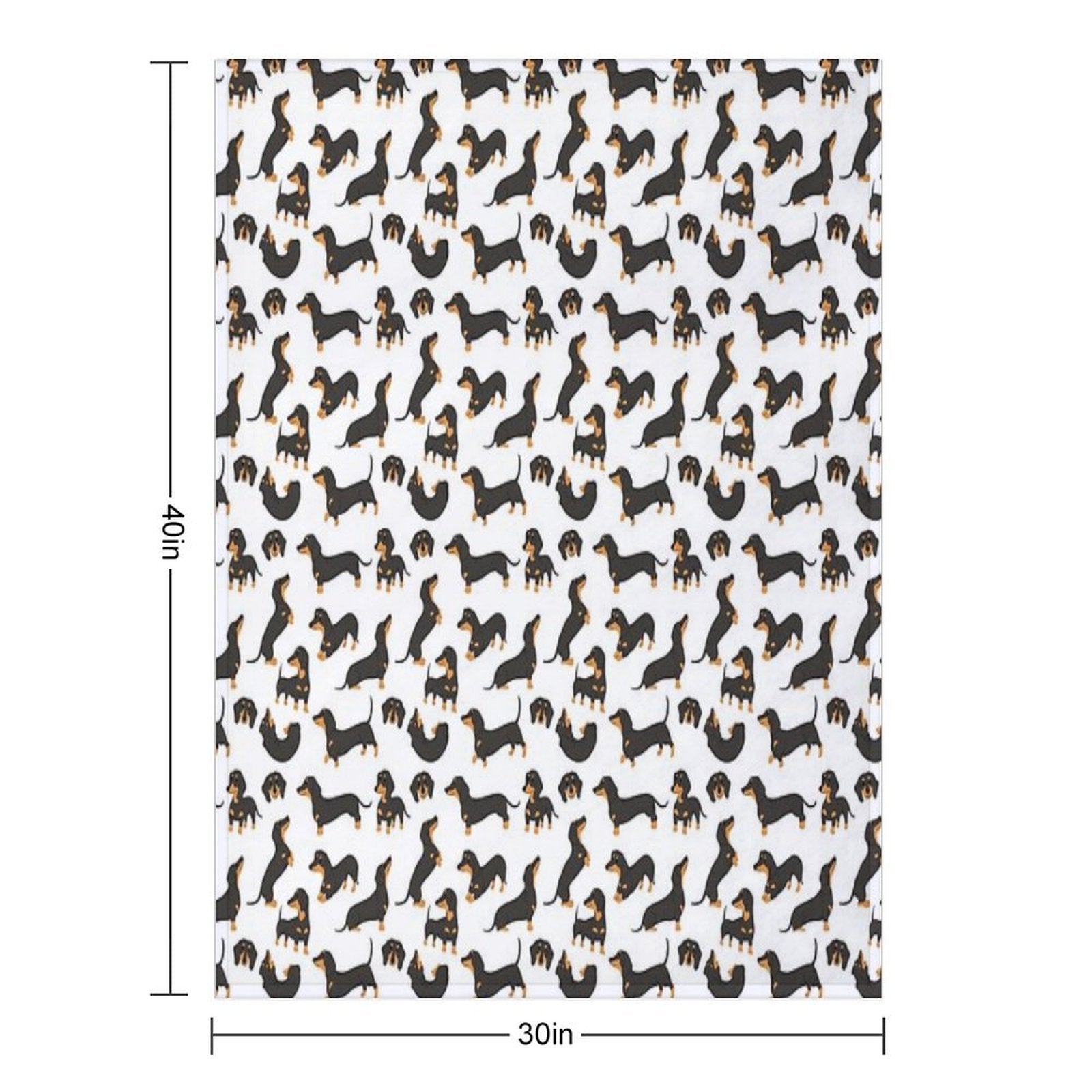 Cute Dachshund Dogs Durable Throw Blanket