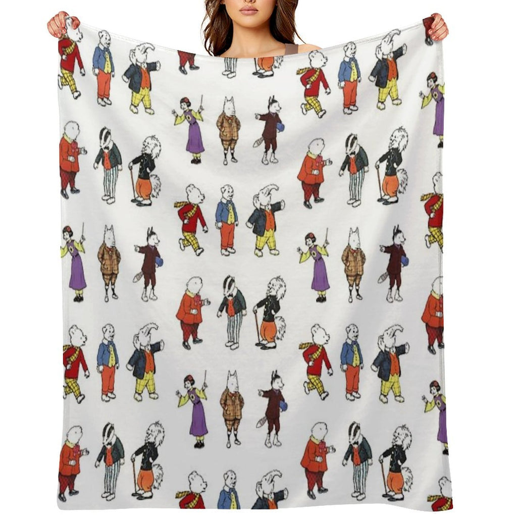 Rupert Bear And Friends Anti-pilling Throw Blanket