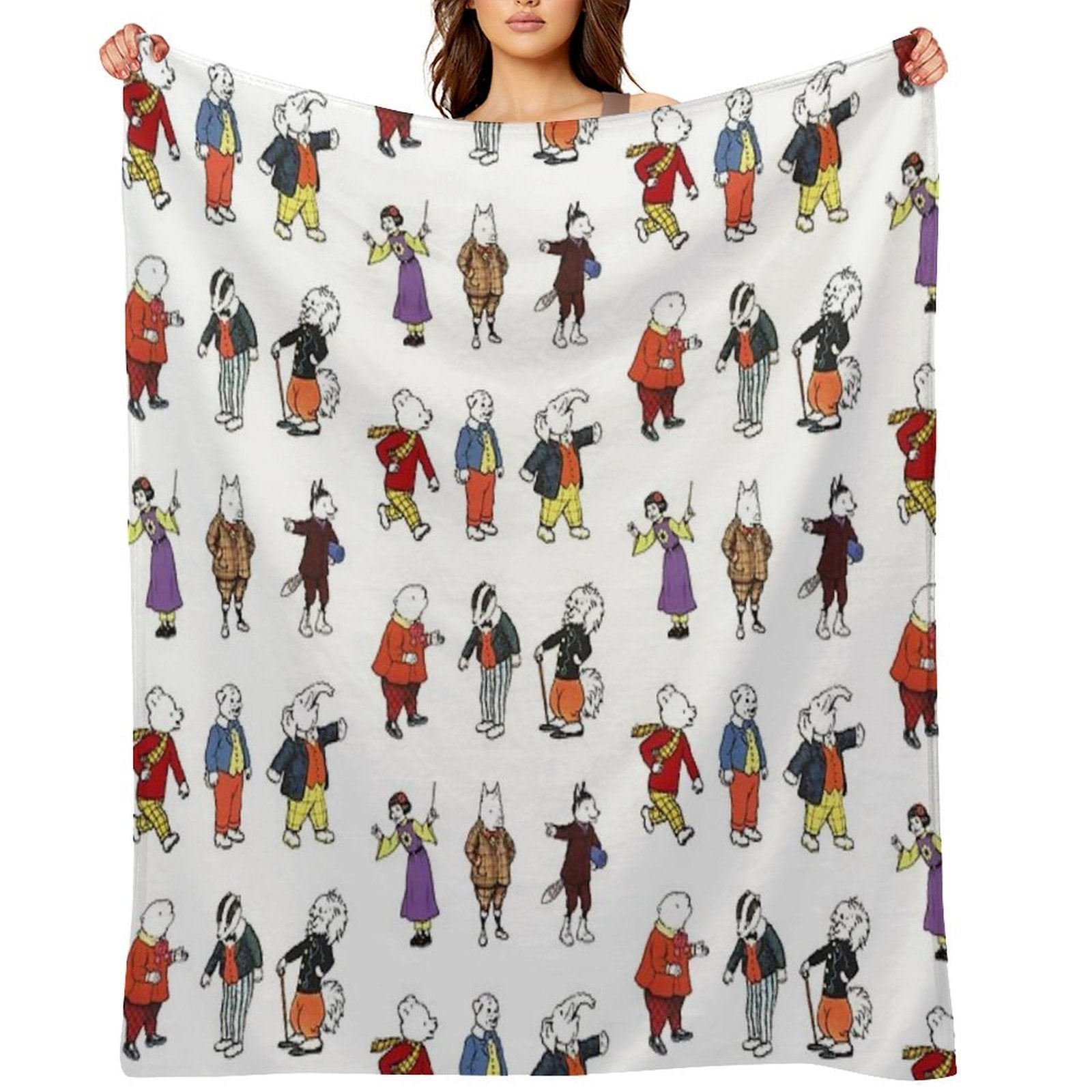 Rupert Bear And Friends Anti-pilling Throw Blanket