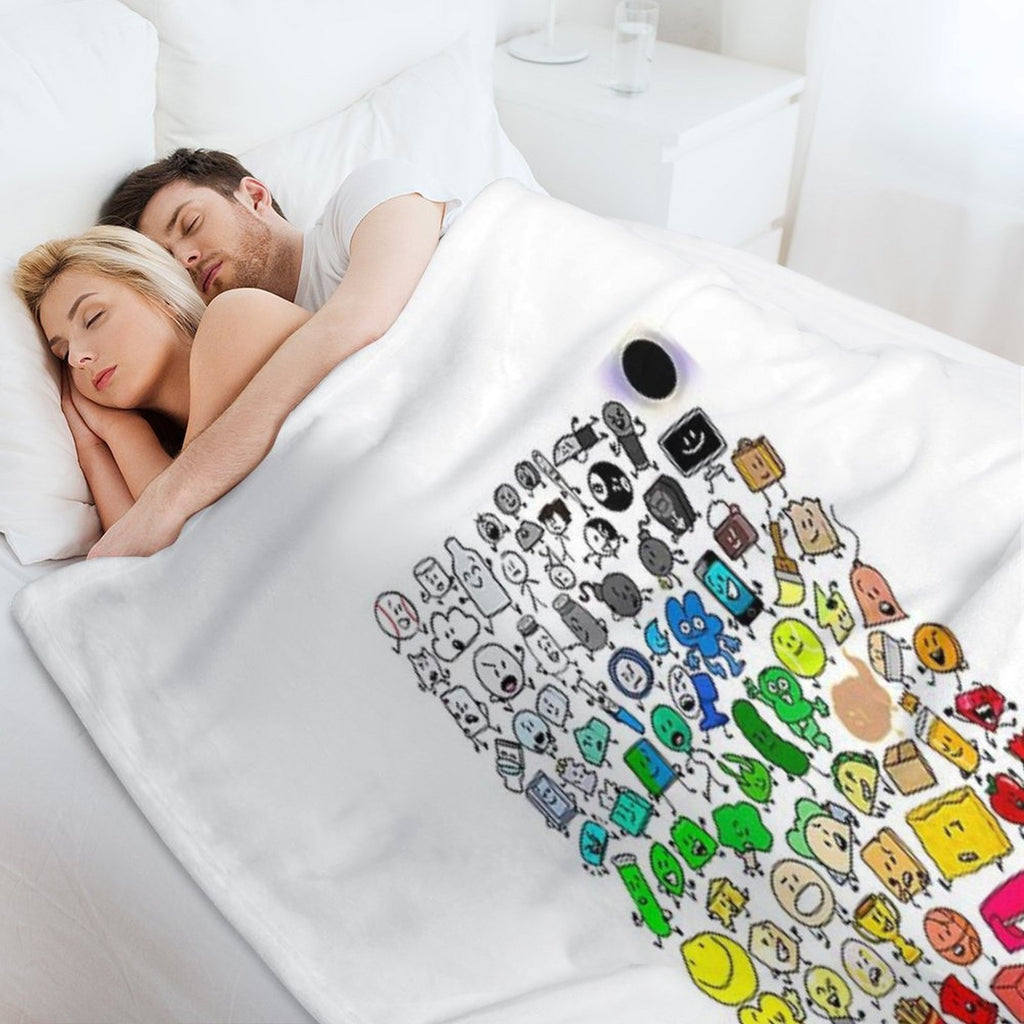 BFDI Inanimate Insanity All Characters (Transparent) Versatility Throw Blanket
