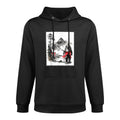 Bigfoot Samurai Japanese Vintage Painting Sumi-E Sasquatch Shape Retention Hoodie