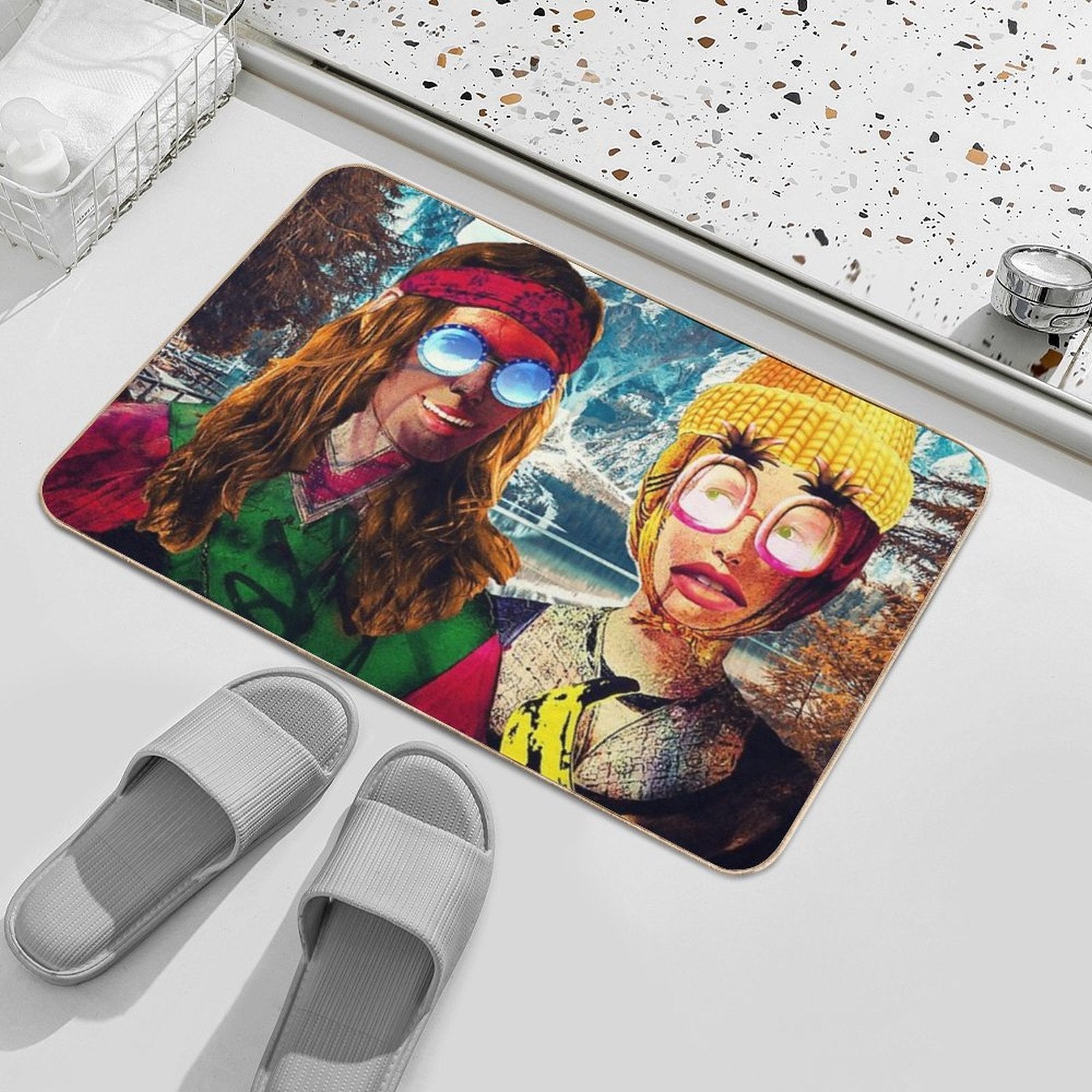 Georges De La Tour (The Fortune Teller) by Brysemal  Dirt-Trapping Bath Mat