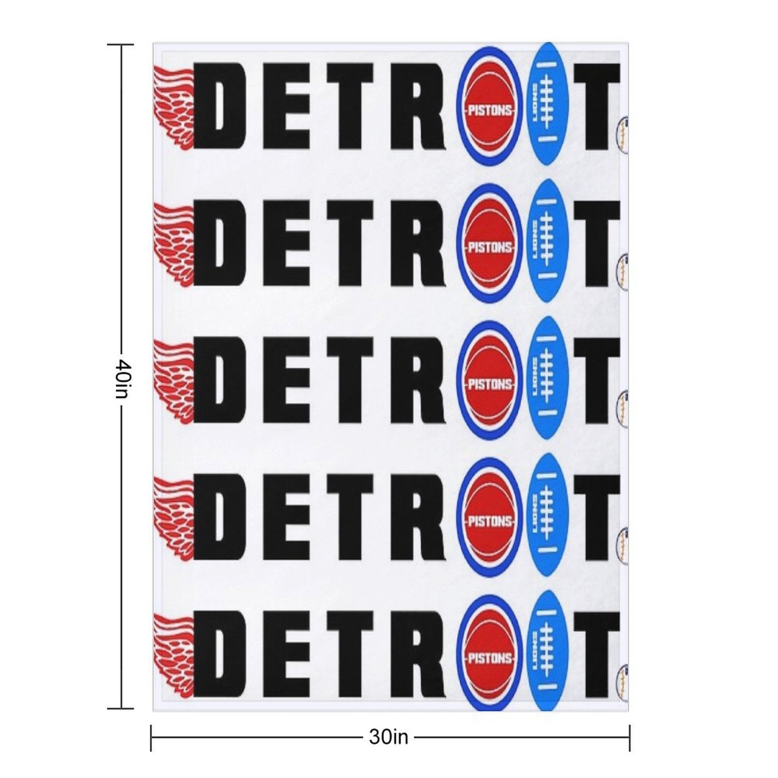 Detroit Sports Travel-friendly Throw Blanket