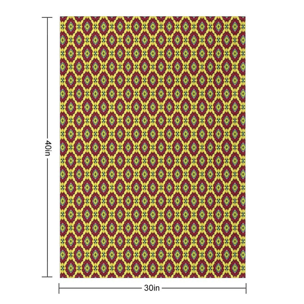 Golden Red Bouquet Grand Medallions Versatility Throw Blanket