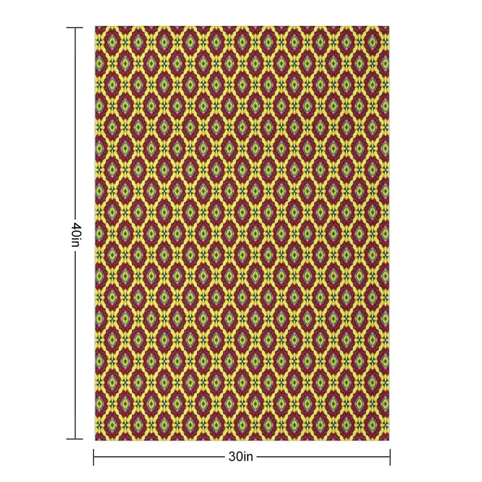 Golden Red Bouquet Grand Medallions Versatility Throw Blanket