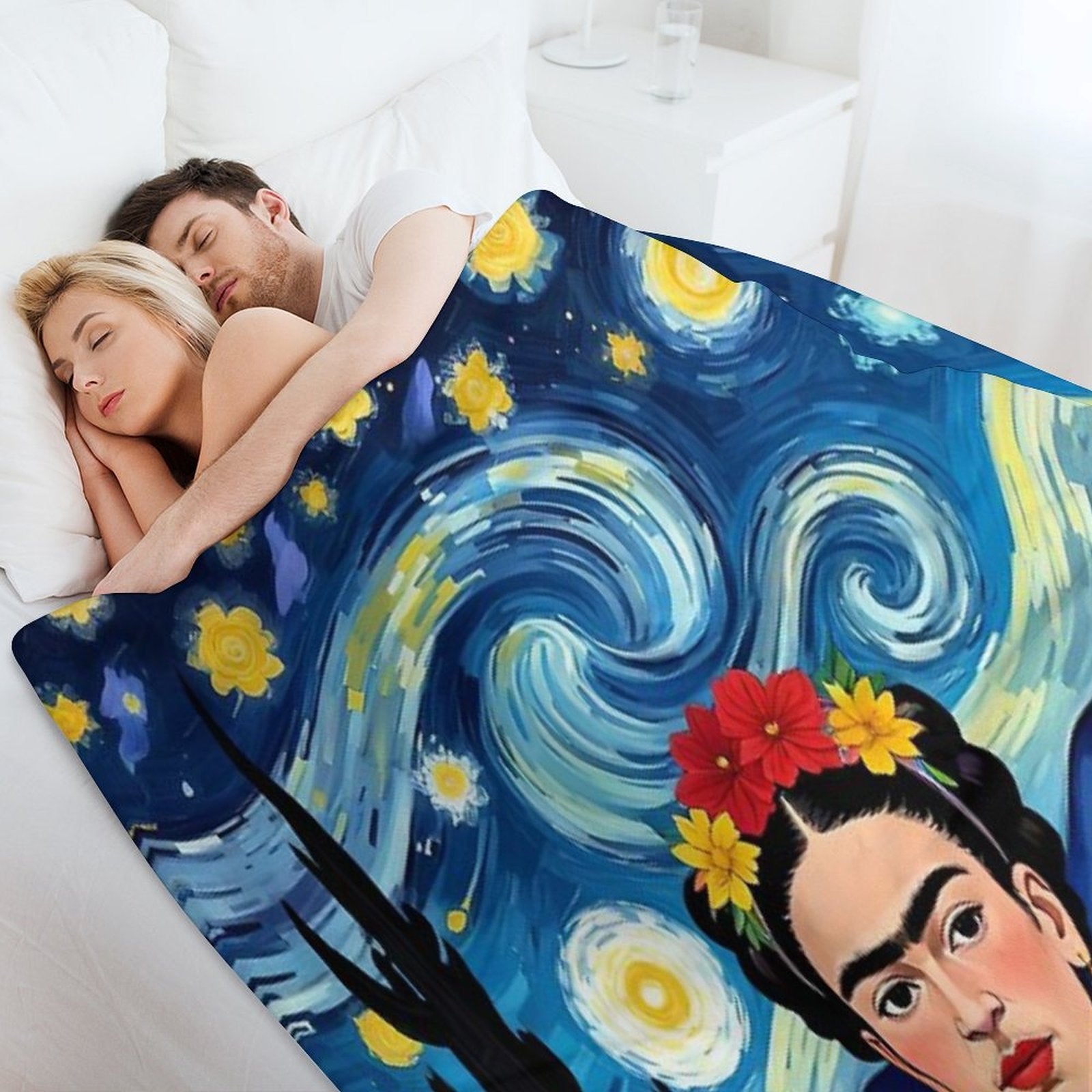 Frida Kahlo  The Starry Night Anti-pilling Throw Blanket