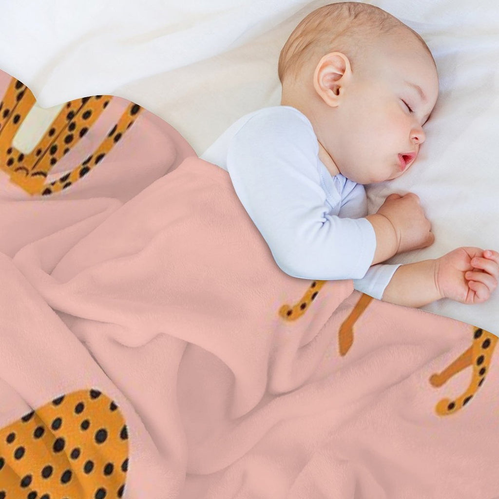 Cheetahs Pattern on Pink Gift-ready Throw Blanket