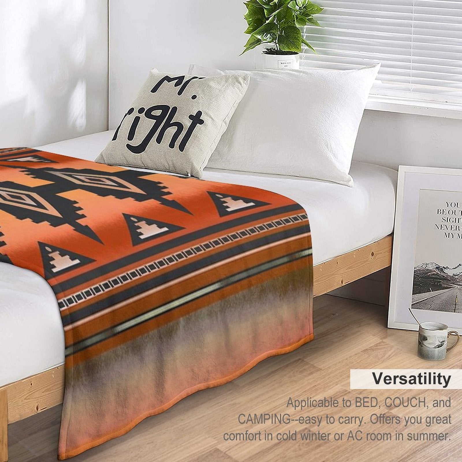 Canyon  Navajo Rust Travel-friendly Throw Blanket